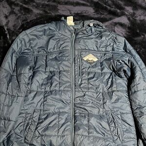 Blue Puffer Jacket with Hood